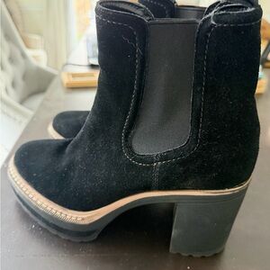 Steve Madden Black Suede Ankle Booties